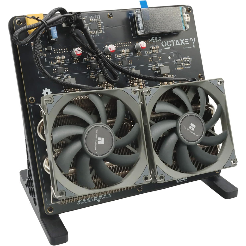 New NerdOctaxe 9.6TH/s Bitaxe Bitcoin Miner 16J/Th High Efficiency 160W Low Power 8×BM1370 ASIC Chips 2.4G WiFi & Open-Source Crypto Machine for BTC/BCH Mining Quiet Home & Office Miner