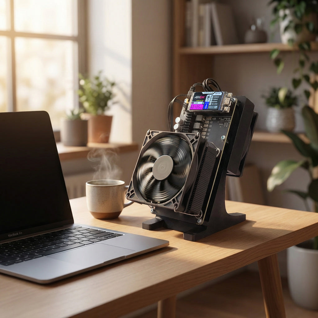 NerdQaxe++ Rev 6.1 Bitcoin Solo Miner - 6TH/s 103W High Efficiency Home Crypto Mining Kit